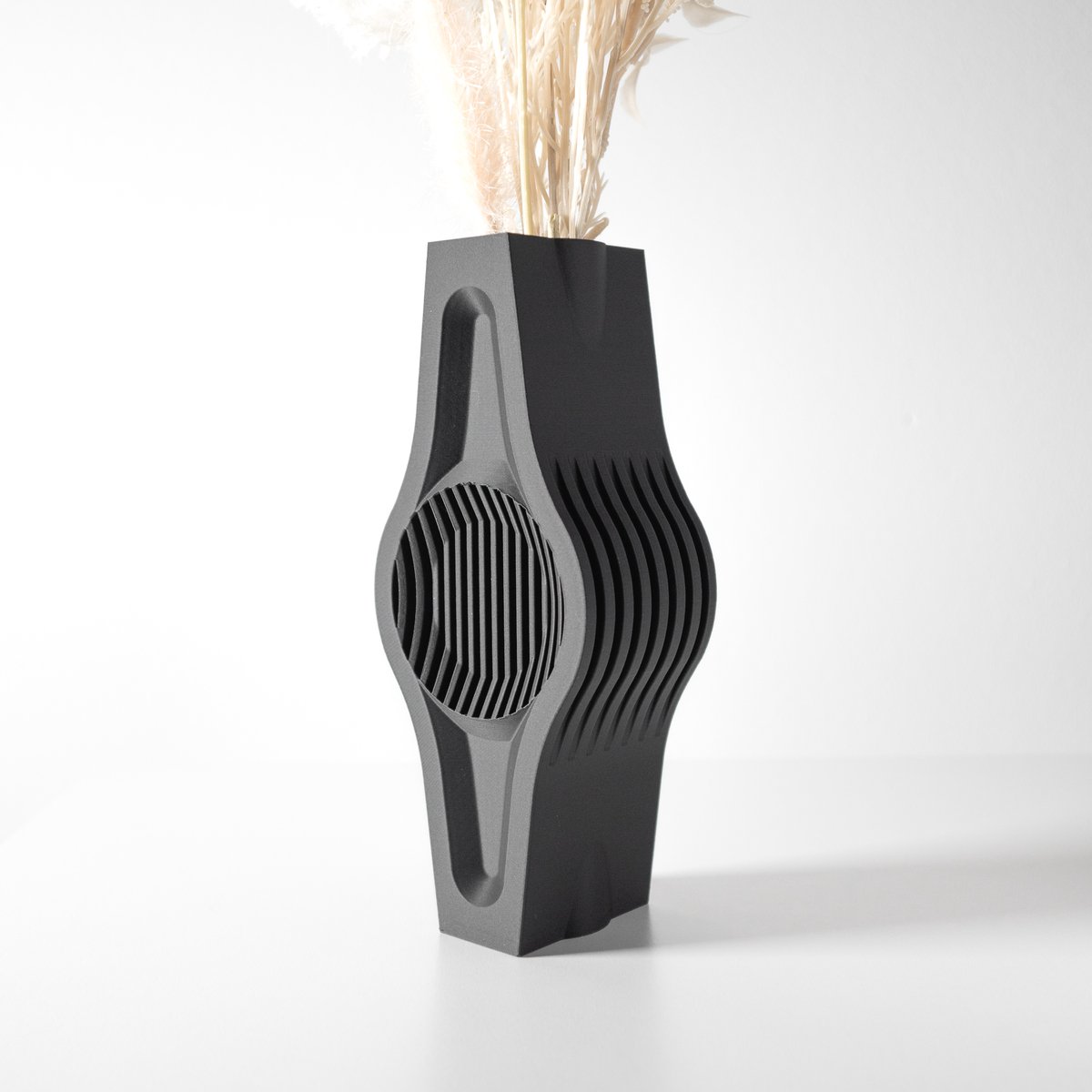 Skushy Vaas Miro - Geschikt voor Bouwbloemen - Japandi Designvaas voor Droogbloemen en Kunstbloemen - Sculpturale Decoratieve Vaas - Moderne Woondecoratie