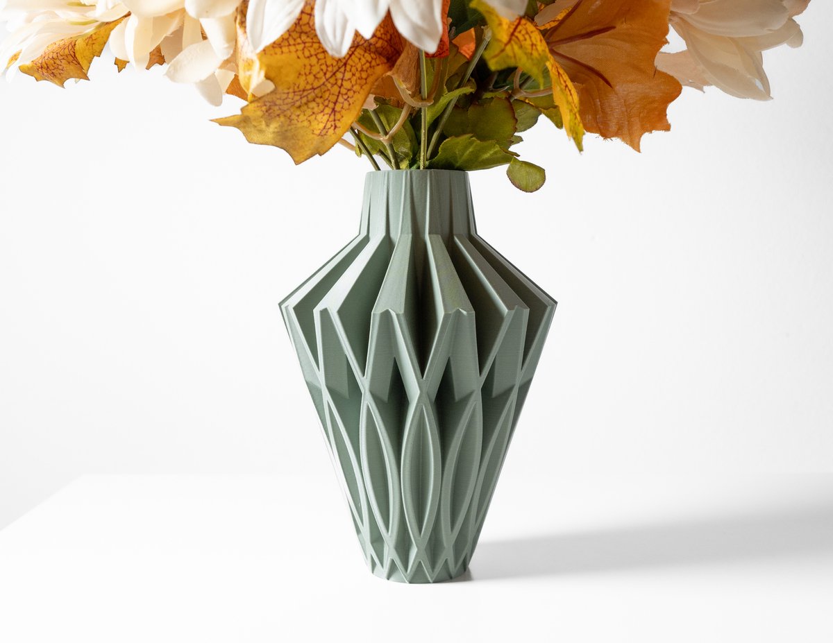 Skushy Vaas Javero - Geschikt voor Bouwbloemen - Japandi Designvaas voor Droogbloemen en Kunstbloemen - Sculpturale Decoratieve Vaas - Moderne Woondecoratie