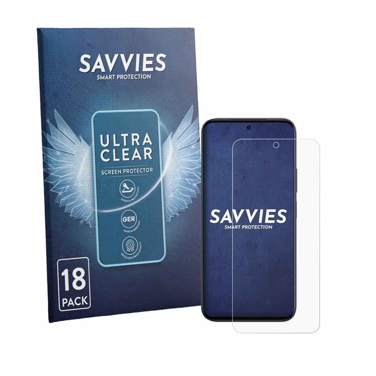 Savvies - Screenprotector voor Vivo Y6a - Folie Beschermfolie transparant 18 Stuks