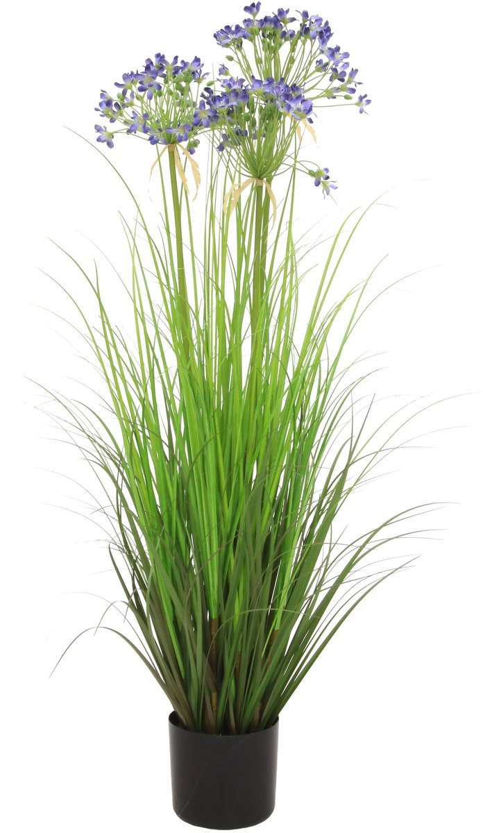 Emerald Kunstplant Agapanthus Gras blauw 110cm - Kunstplant voor binnen