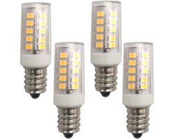 SnelShoppen - QLEE Led 2W E12 Kandelaar Lamp 12V-24V Warm Wit 3000k Kroonluchter Licht Vervanging voor Koelkast, Garage, Deur, 4 Stuks, 250lm