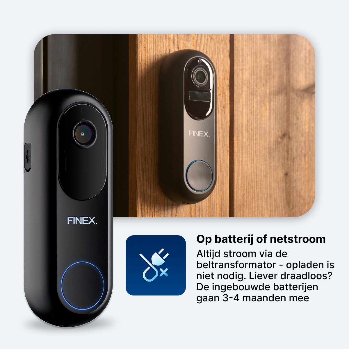 Finex Video Deurbel V2 - Inclusief Binnenbel & SD-kaart 32GB - Geen abonnement - Vast stroom of Batterijen - 2K Ultra HD - WiFi - T-ring geluid - Slimme Draadloze Video Deurbel Met Camera — cadeau in Elektronica - foto 4