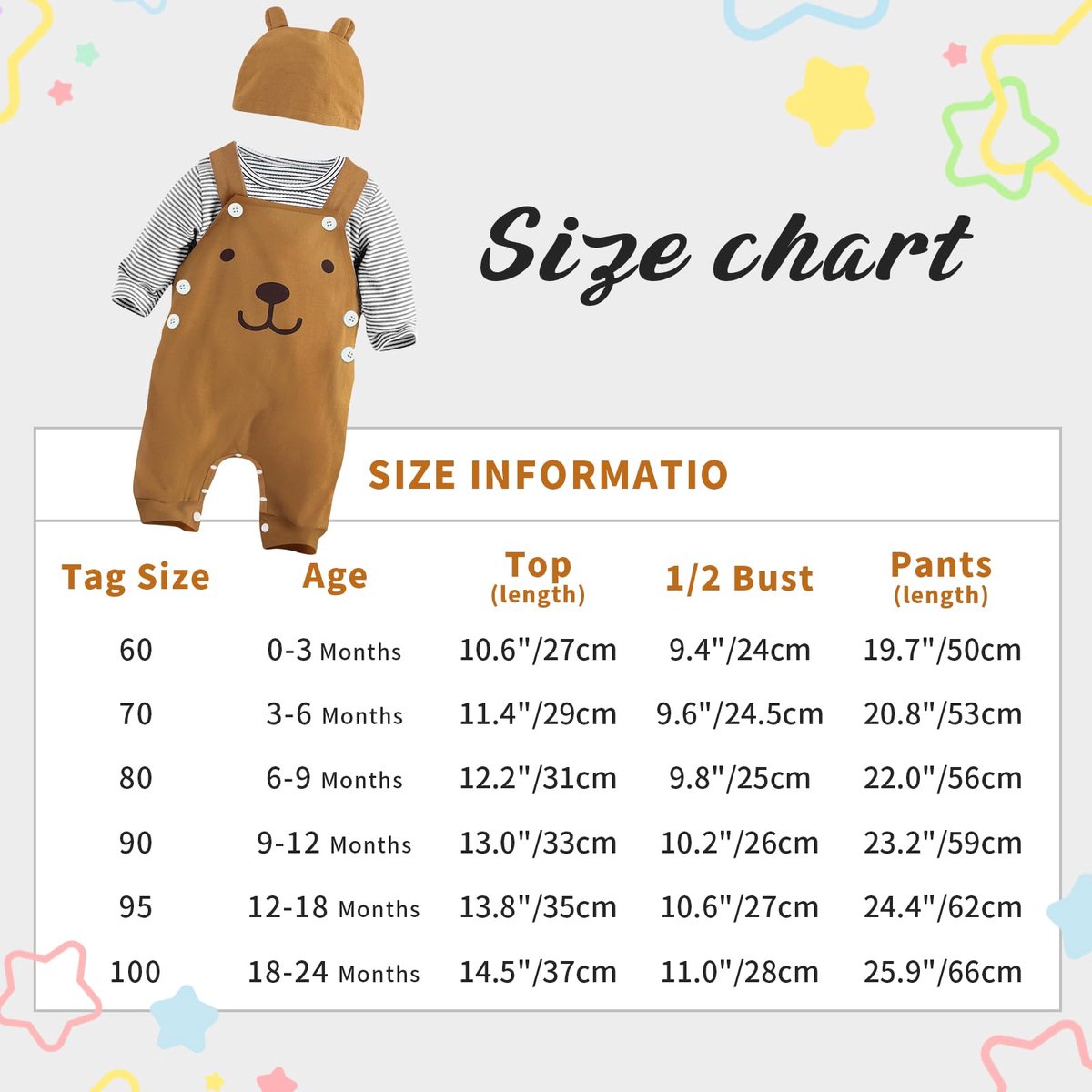 SnelShoppen - SFreeBo Babyjongens Kleding Set 3-delig - Lange Mouwen Katoen Gestreept - Winter Babykleding voor Pasgeboren Jongens 3-18 Maanden - Brui
