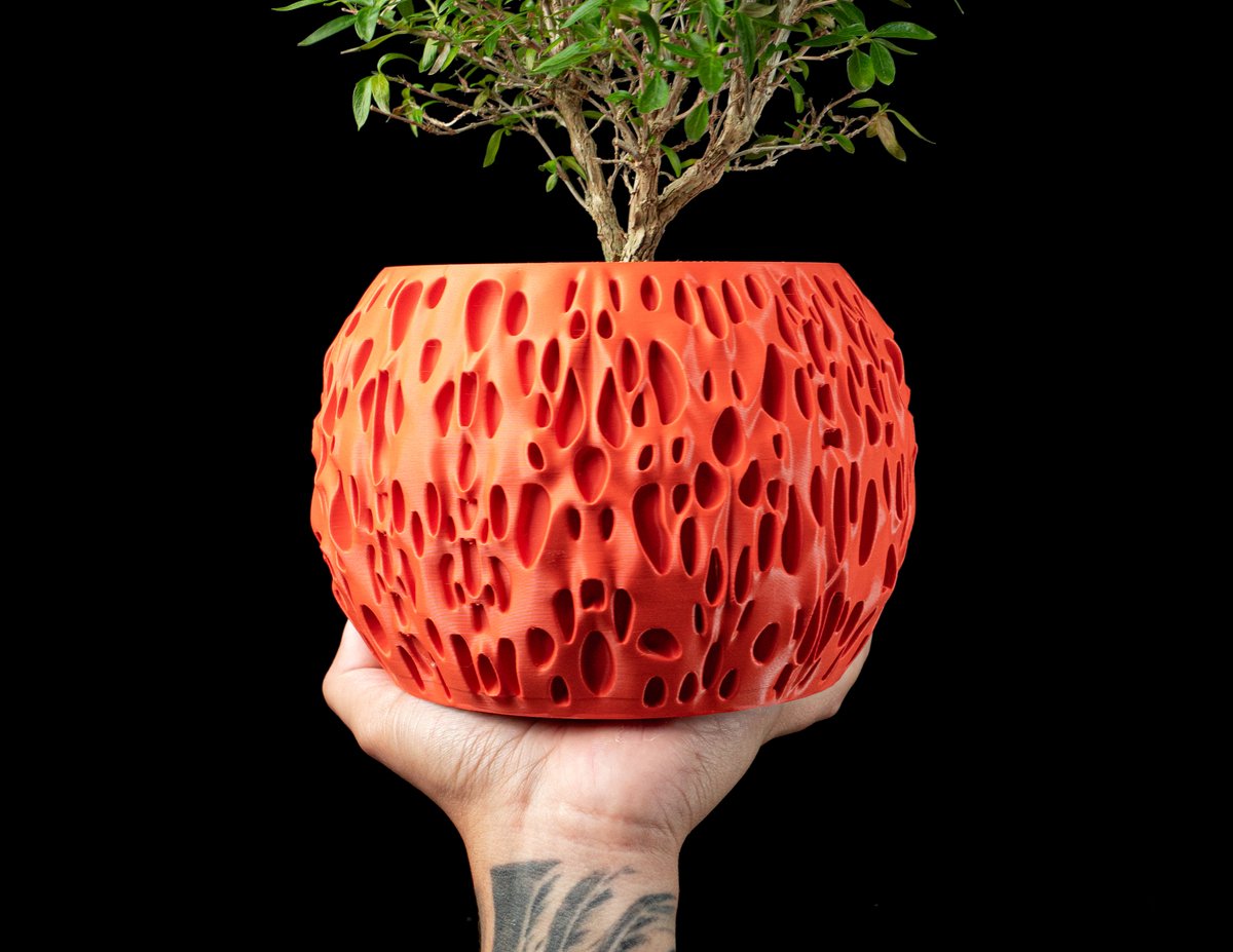 Skushy Spotted Bloempot - Moderne Designpot voor Kamerplanten - Sculpturale Plantenpot voor Woonkamer en Kantoor - Premium Woondecoratie