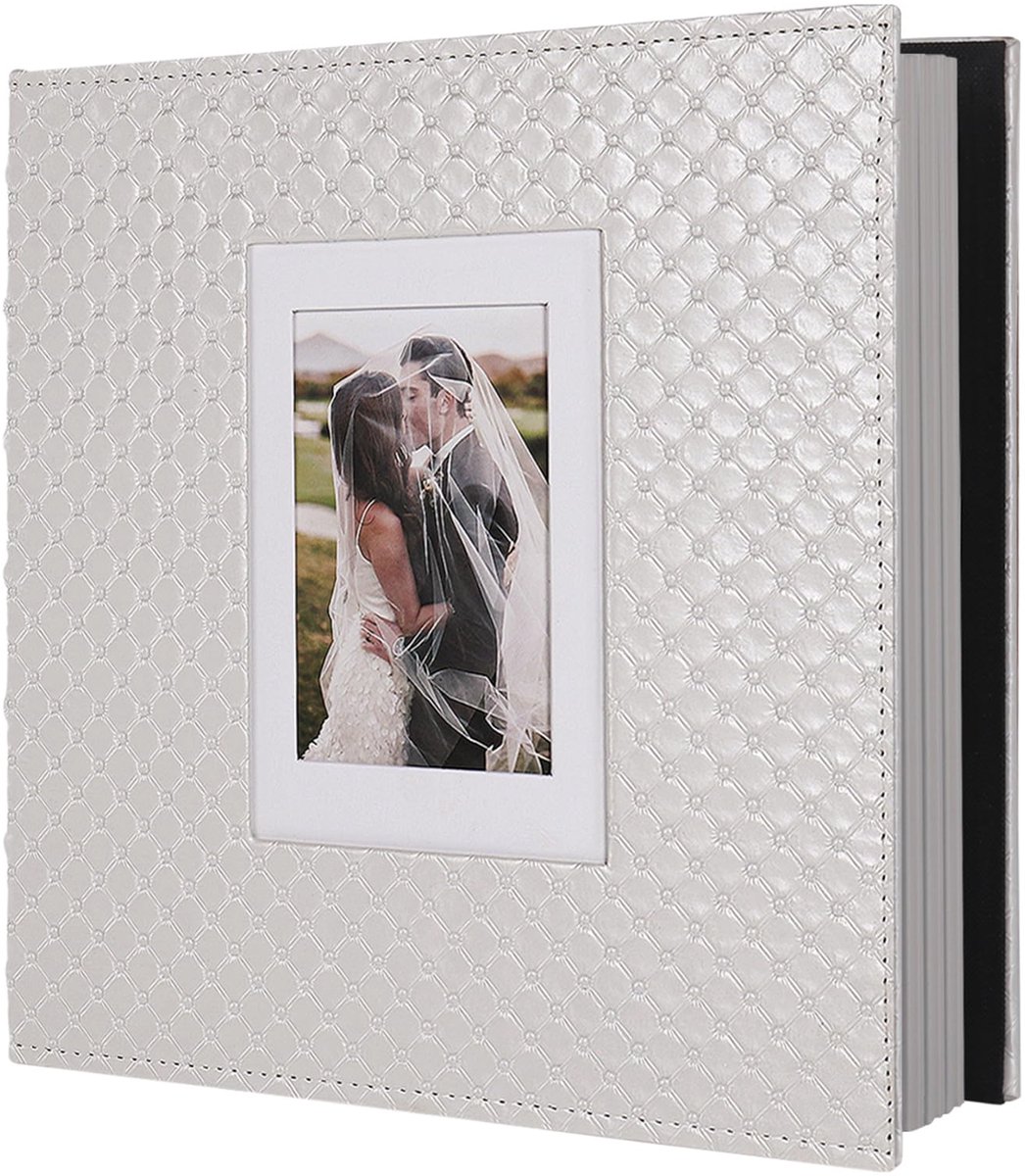SnelShoppen - Doe-het-zelf fotoalbum 60 pagina's PU lederen hoes voor kinderen - Geïllustreerd plakboek album voor familie foto's in elke grootte - Wi