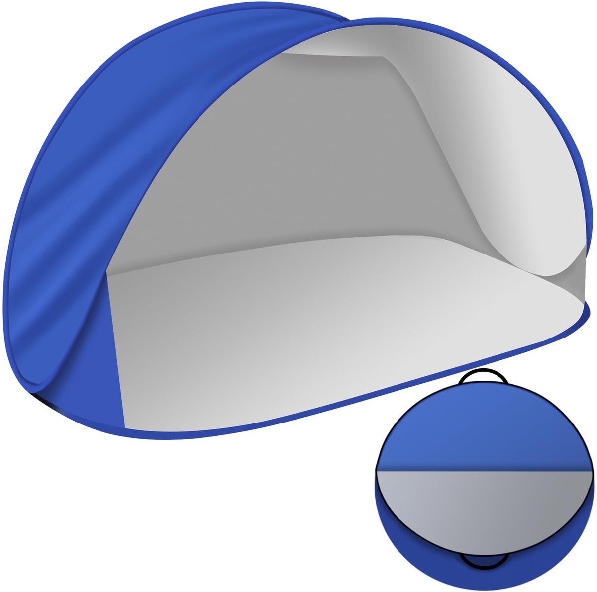 SnelShoppen - Pop-up Strandschelptent 150 x 100 x 80 cm - UV-bescherming, Lichtgewicht Werptent voor Baby, Kinderen en Volwassenen - Blauw voor Campin
