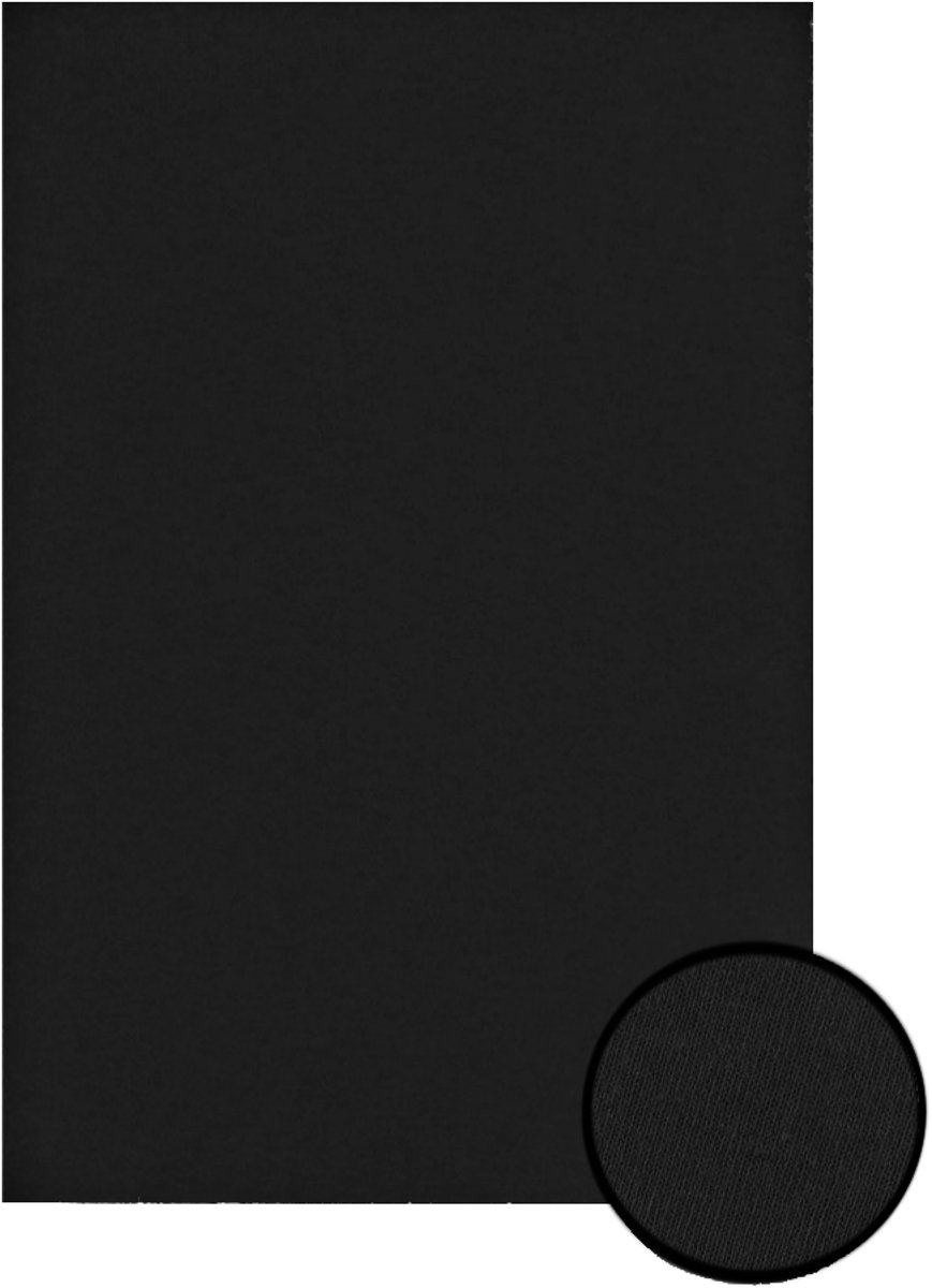 KONEY - Baby hoeslakentje 70 x 140 cm - jersey - Zwart - elastiek rondom