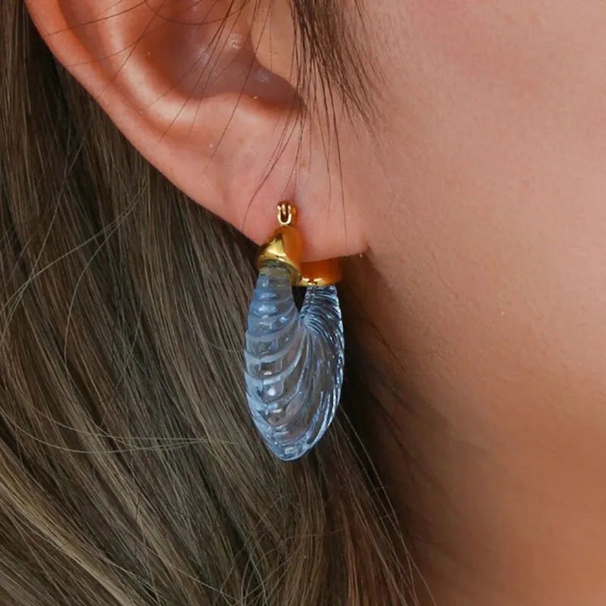 Tamara - Oorbellen - Stainless Steel - Blue - -