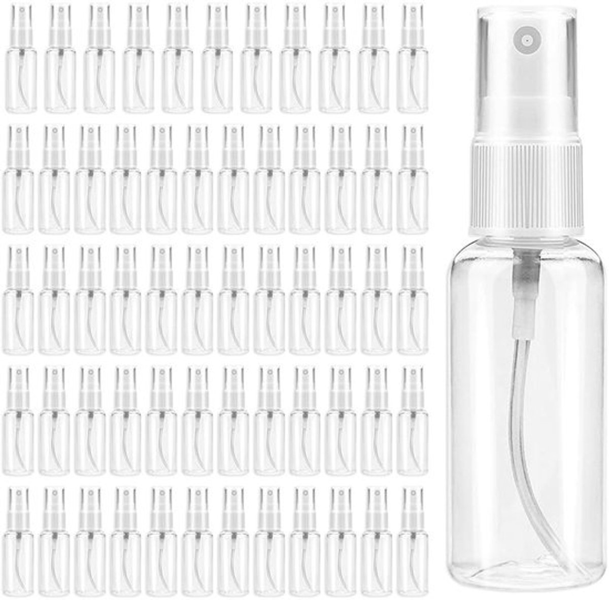 Sprayfles Mini 30 ml - Plastic Sprayflacon - Refillbare Sprayfles - Transparante Sprayfles - Veilig en Duurzaam - Perfect voor Reizen - Cosmeticfles