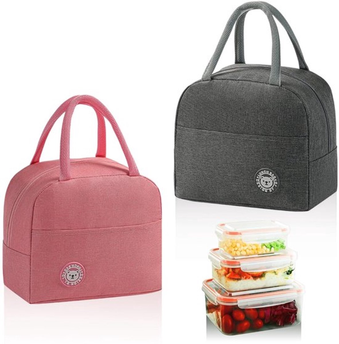Lunchtas Geïsoleerd - Opvouwbare Lunchbox - Koeltas - Draagbare Lunchbox - 23 x 21 x 13 cm - Voor Werk/Picknick