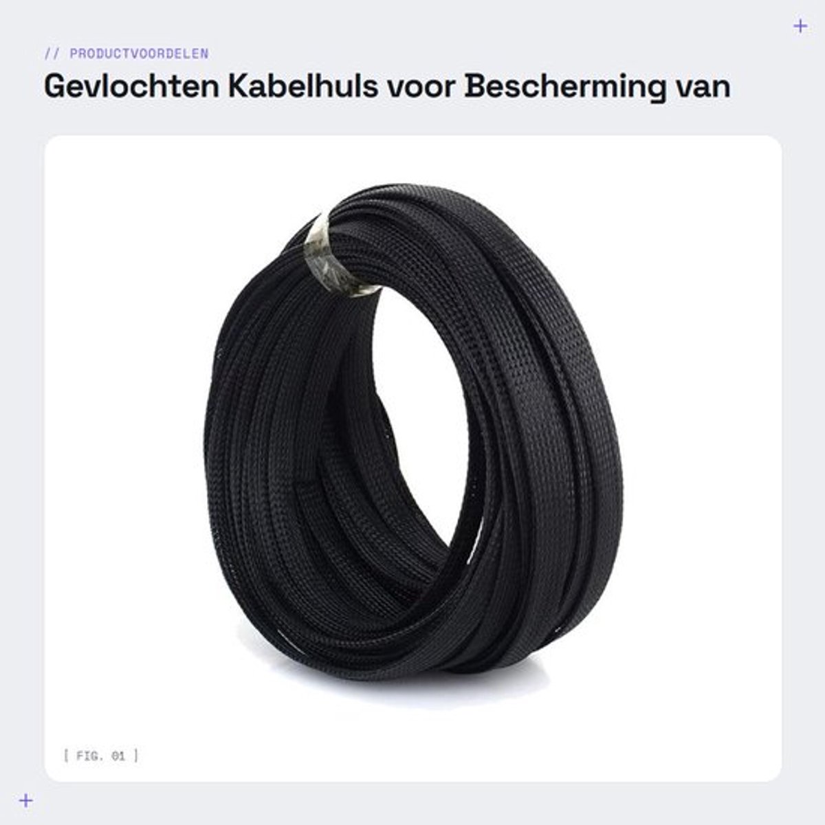 Gevlochten Kabelhuls voor Bescherming van Kabels