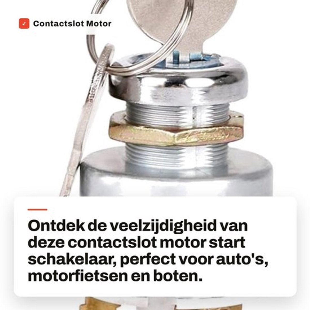 Contactslot Motor Start Schakelaar - 12V - Inclusief 2 Sleutels - Compact formaat - Geschikt voor Auto Motorfietsen Boten - Vervangingsop...