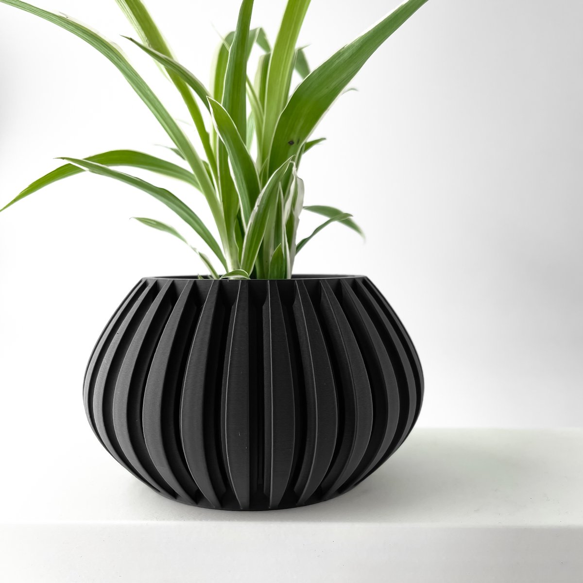 Skushy Leno Bloempot - Moderne Designpot voor Kamerplanten - Sculpturale Plantenpot voor Woonkamer en Kantoor - Premium Woondecoratie