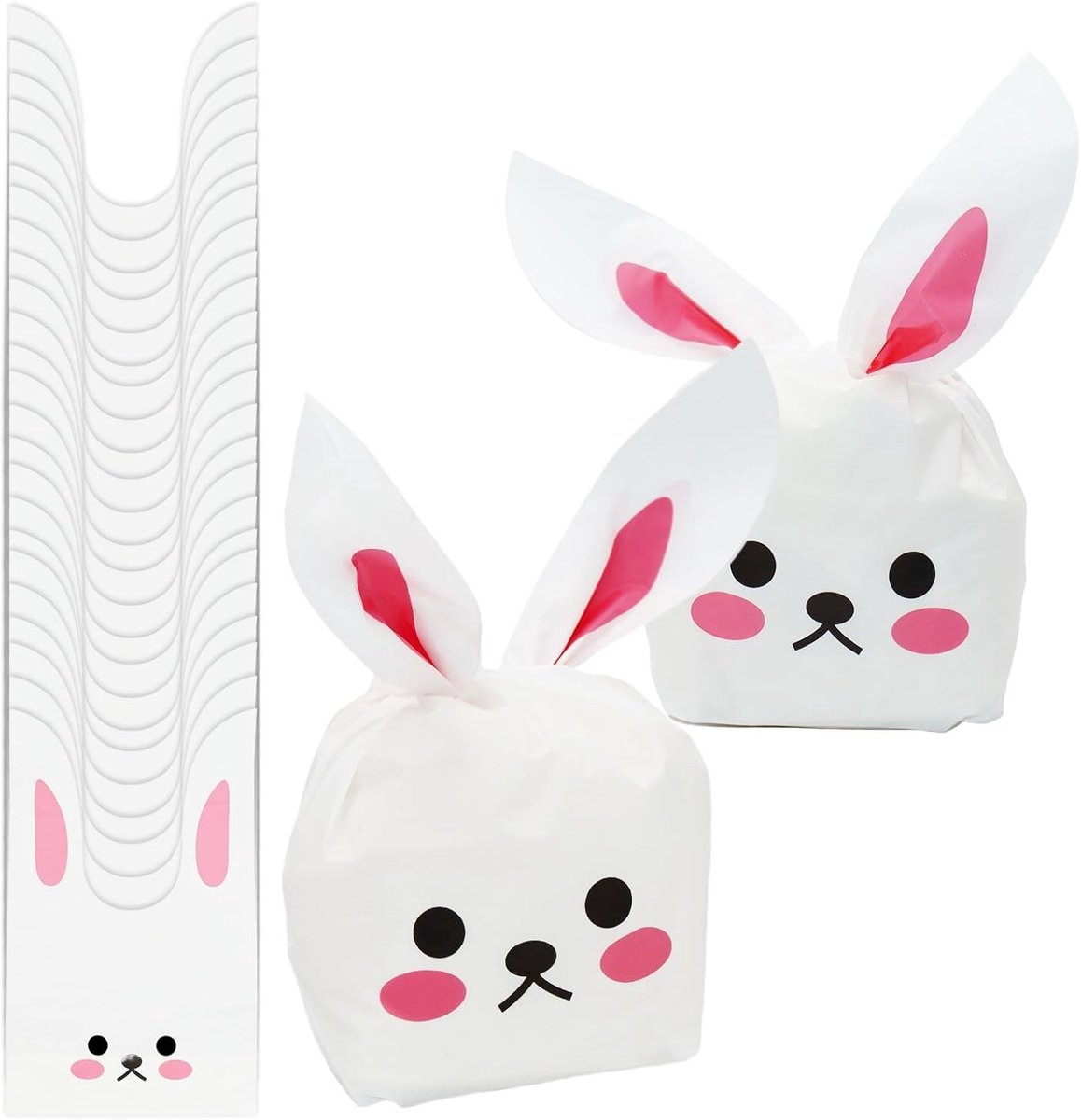 50 Stuks Paashaas Giftbags, Feestelijke Tasjes voor Kinderen, Perfect voor Verjaardagsfeestjes en Paasactiviteiten