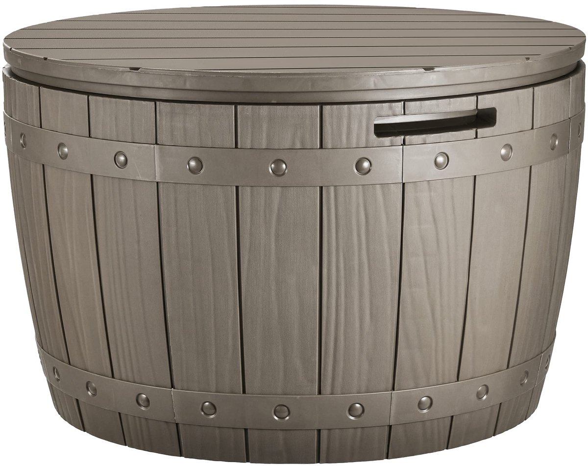 SnelShoppen - Grote tuinbox van hars 127 l, waterdichte opbergbox voor tuinmeubelen, tuingereedschap, zwart, ideaal voor tuin, balkon en garage