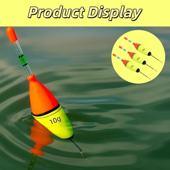 3 x Verlichte EVA Foam Vissen Floats 10g met Swivel voor Nachtvissen, Ideaal voor Snoek, Baars en Karper — afbeelding 2