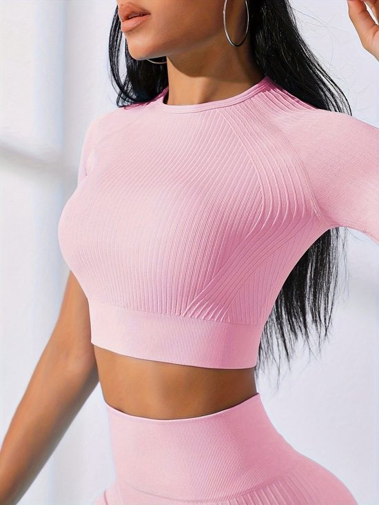 Currero Pilates Pak Dames - Yoga - Buttshaper - Gym - Fitness - Butt Lift - Bil Vergrotend - Heup Liftend - Yogakleding - Roze XS — afbeelding 5