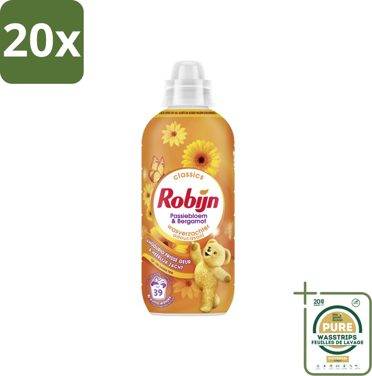 20 x Robijn – Wasverzachter – Passiebloem & Bergamot – 780 ml - Grootverpakking - Koffie - Koffiezetapparaat - Koffiezetapparaat