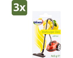 3 x Blixer - Beckmann - Stofzuiger Deodorant - Citrus - 4 Geurverspreiders - Stofzuiger Geur - Citrusgeur - Geurverspreider - Frisse Lucht - Huishoudelijke Geur