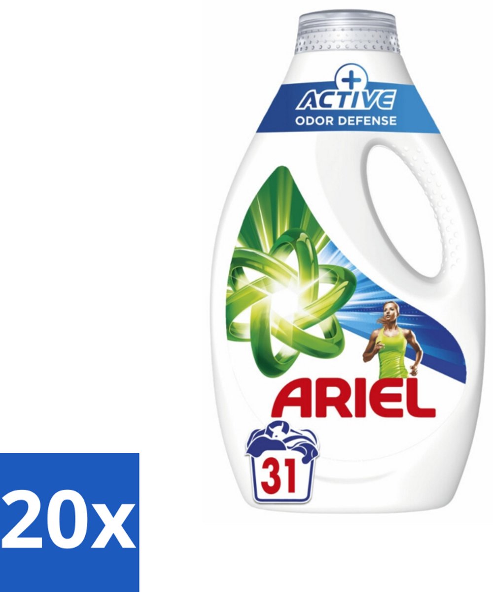 20 x Ariel Original - Actieve Geurbestrijding - Vloeibaar Wasmiddel - Witte en Gekleurde Was - 31 Wasbeurten - Actieve Geurcontrole - Vloeibaar Wasmiddel - Wasmiddel Voor Witte En Gekleurde Kleding - Frisse Was - Vlekbestrijding