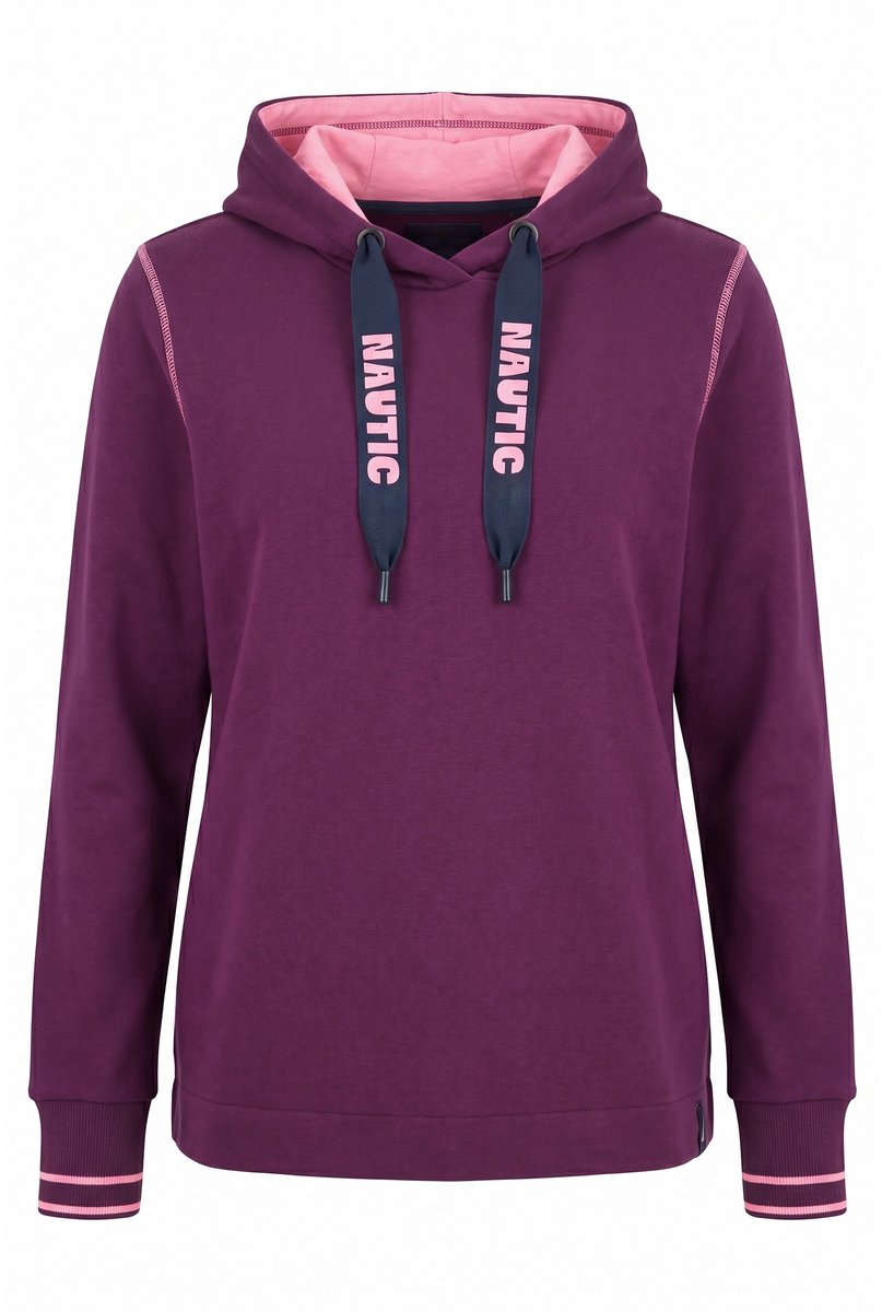 Laurasøn - Dames - Hoodie lange mouwen OEKO-TEX - Pruim - Maat 40+