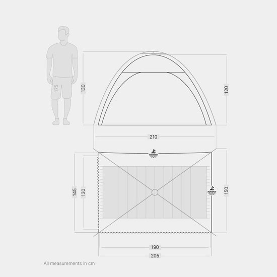 Klarven® Strandtent Baby Pop Up Groen - UV80 Bescherming, Quick-Up System Snel Opgezet - Strandtentje voor Kinderen - B 12 x D 12 x H 70 cm — afbeelding 5