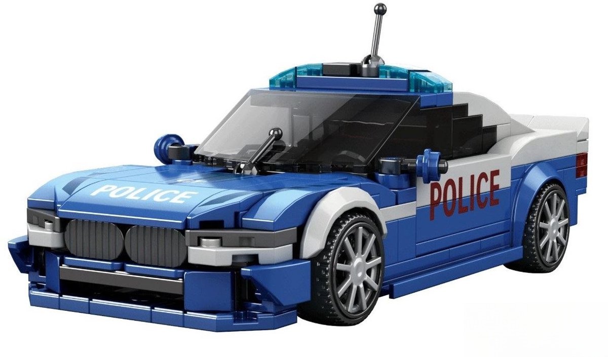Reobrix 667 Politie auto bouwset | City fast champions adventure | Creator classic motor bouwpakket | Technic speelgoed ideas voor volwassenen | Icons furious speed car | Technische bouwdoos met 313 bloks