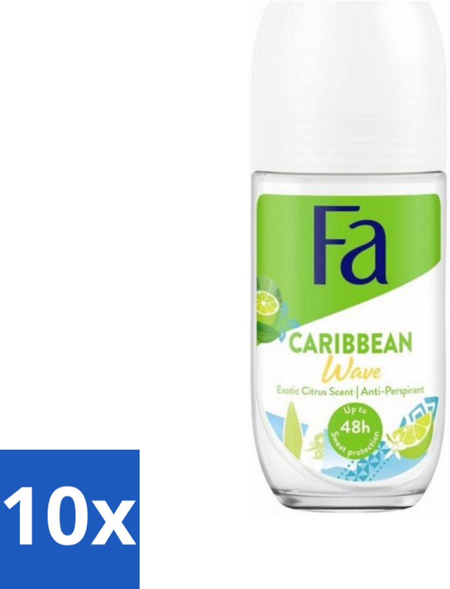 Fa Deodorant Roller Lime Squeeze 50 ml - Bulkverpakking - 10 stuks