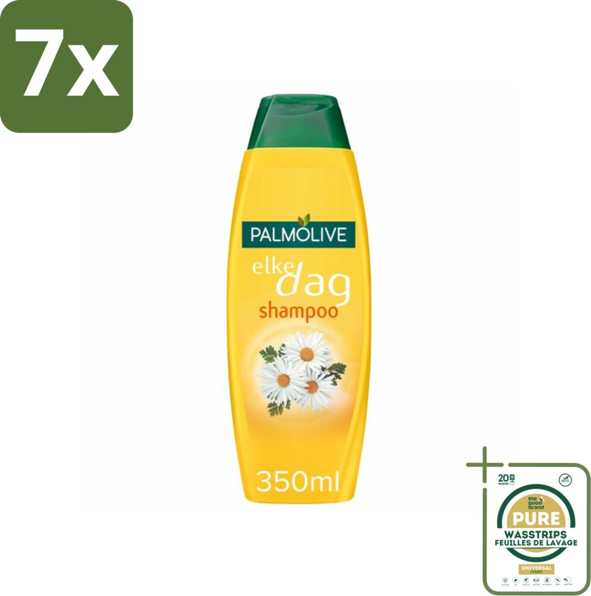 7 x Palmolive Shampoo Elke Dag 350 ml - Grootverpakking - Shampoo Elke Dag - Kamille Extract - Natuurlijke Shampoo - Haartype - Milde Shampoo
