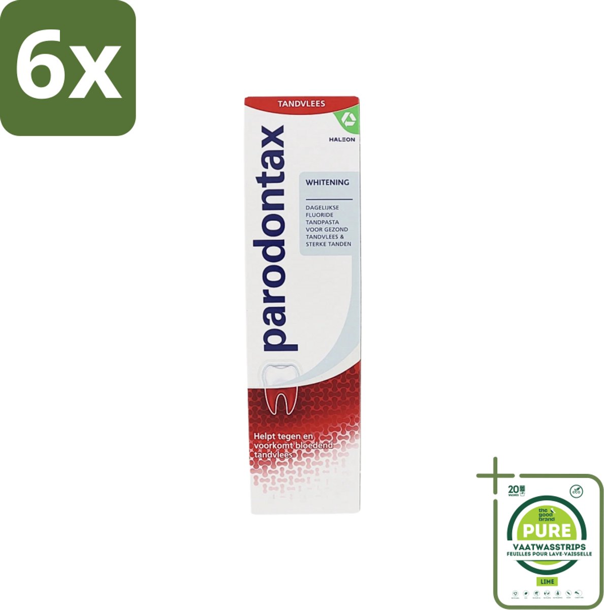 Parodontax - Tandpasta - Whitening - 75ml - Voordeelverpakking - 6 stuks - Tandpasta - Tanden witter maken