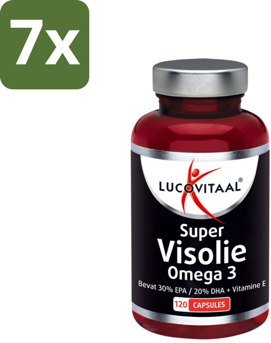 7 x Lucovitaal - Visolie - Super Omega 3 - 120 Capsules - Visolie - Omega 3 - EPA - DHA - Vitamine E