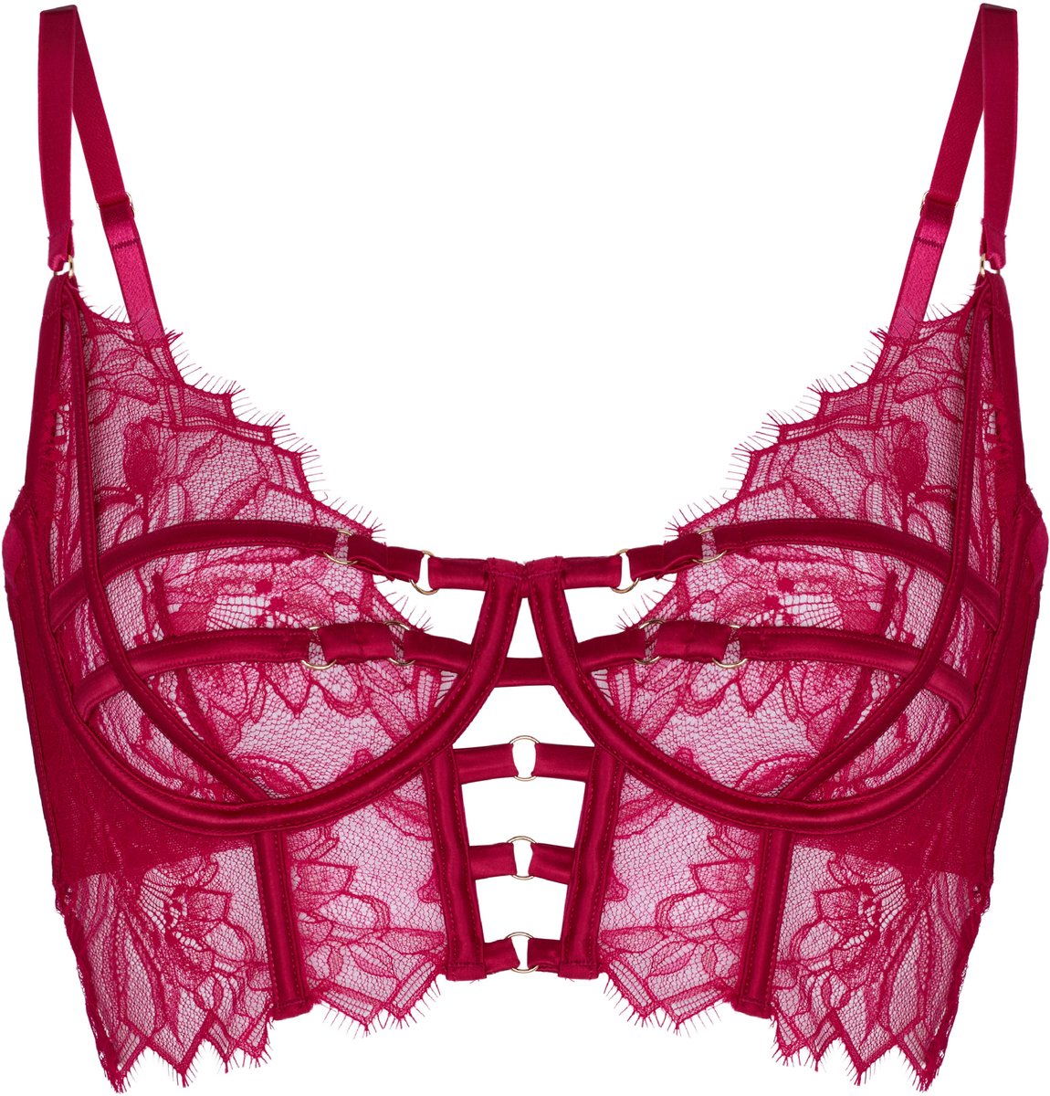 Hunkemöller Non-Padded Underwired Longline Bra Bea Roze