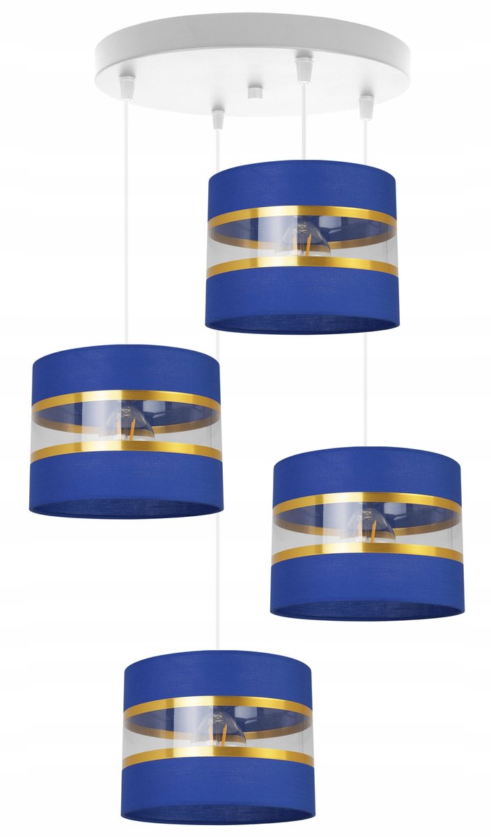 Glamour Hanglamp Goud Stoffen Kap Salon Eetkamer