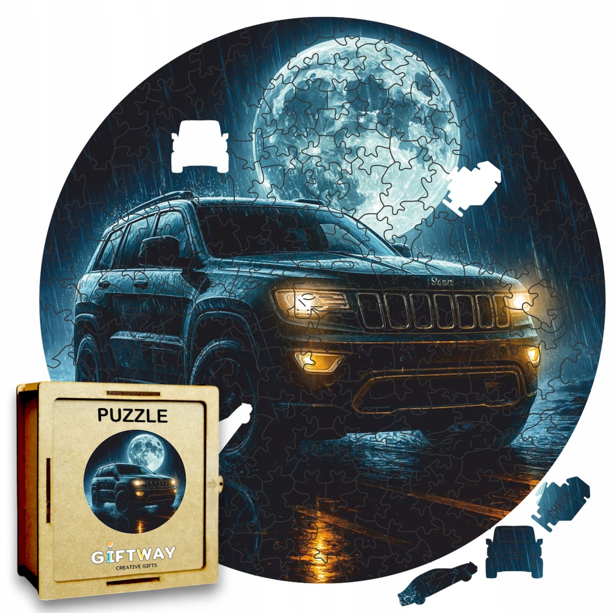 Houten Puzzel Auto 215 Stukjes - Creatief en Educatief