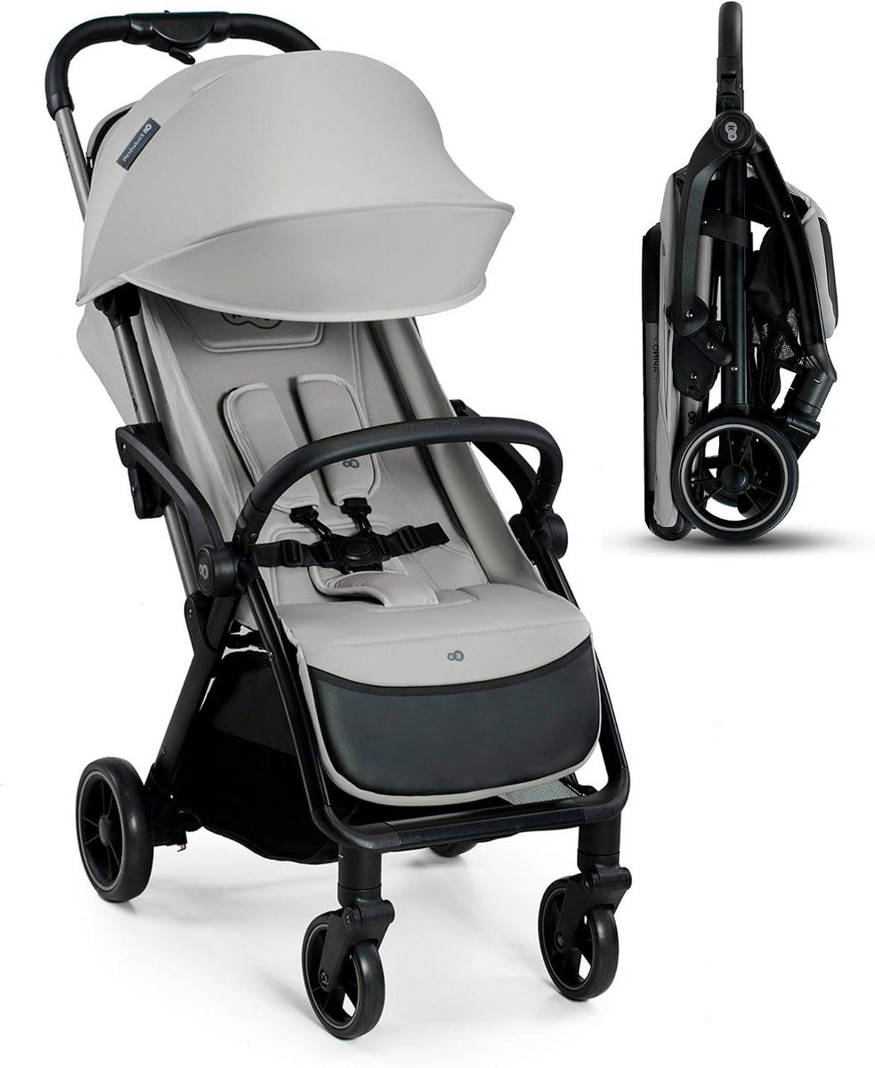Kinderwagen - Lichtgewicht buggy - Dagelijks vervoer - Automatisch inklappen - Tot 24 kg - Grijs