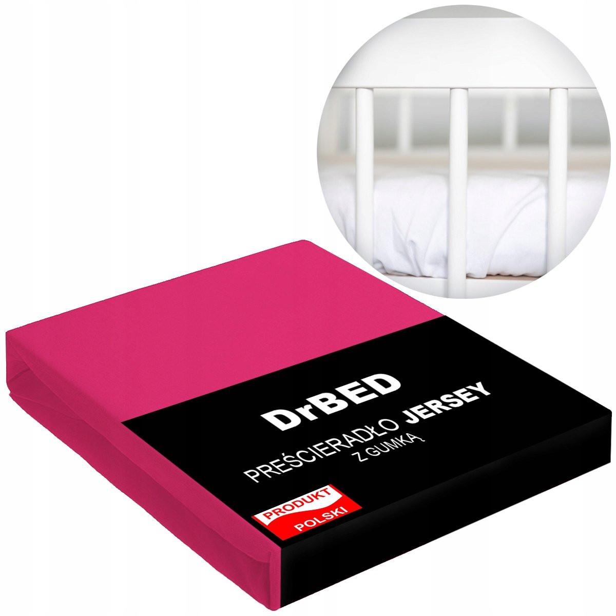 Jersey Kinderledikantlaken 120x60 cm met Elastiek - Ademend Roze