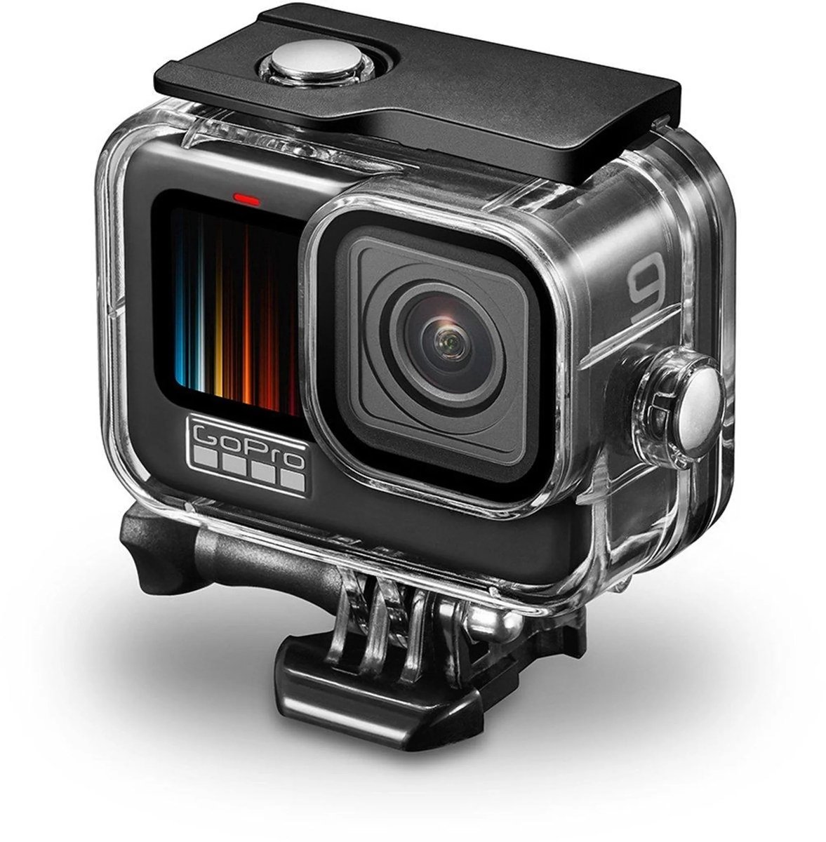 casalora - Waterdichte behuizing Geschikt voor GoPro Hero 12/11/10/9black – Beschermende 45M onderwater behuizing met montage-accessoires – Camera-accessoires - Zwart-transparant