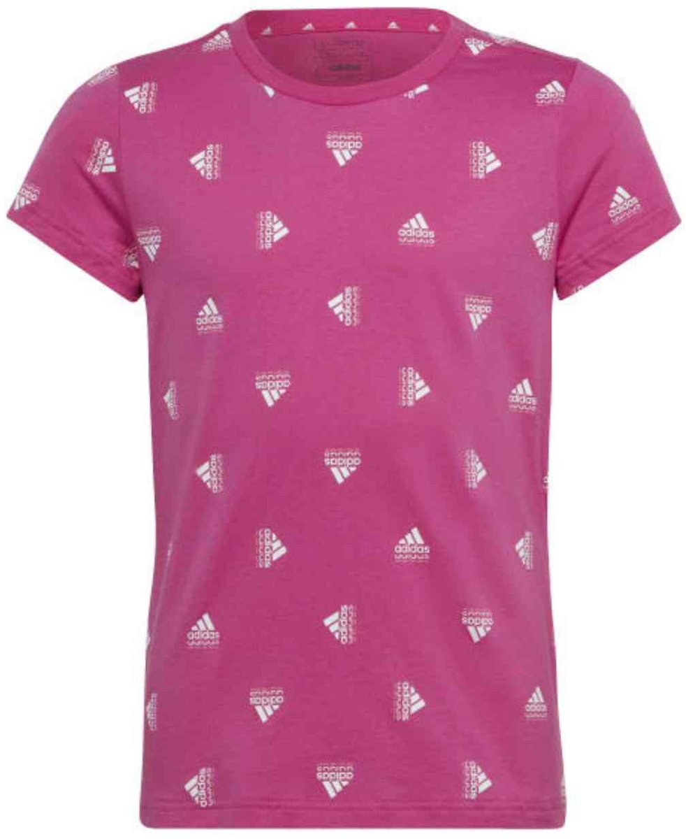 adidas T-shirt Kinderen Brand Love Print Cotton Tee Roze