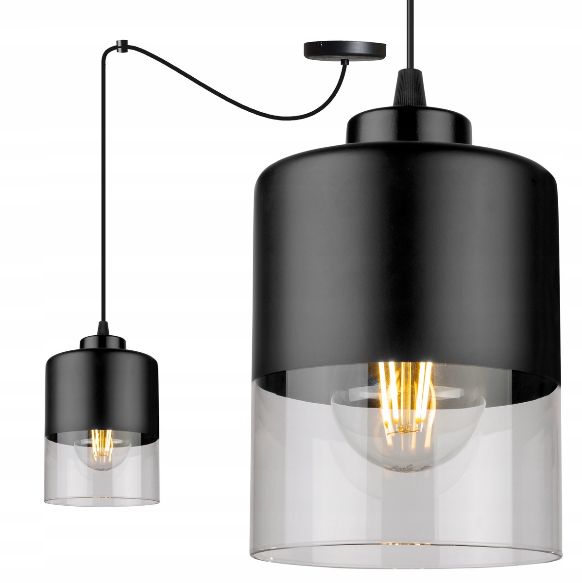 Moderne Glazen Hanglamp Spider Stijl