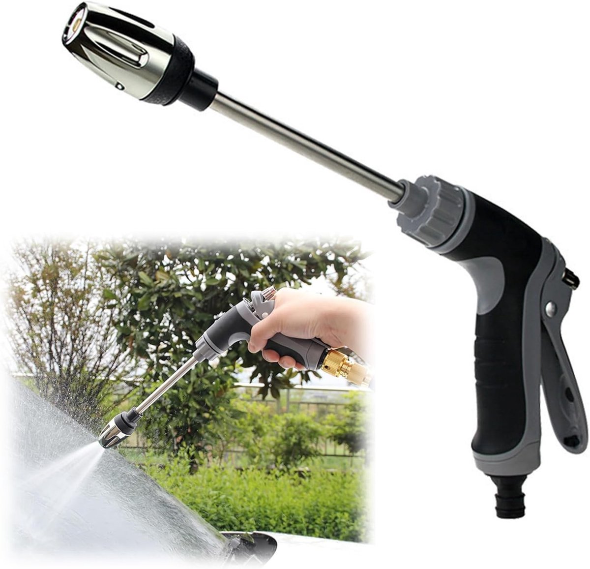 Hogedrukspuit met Verstelbare Waterstroom voor Tuinbewatering, Auto Wassen en Huisdieren Verzorging