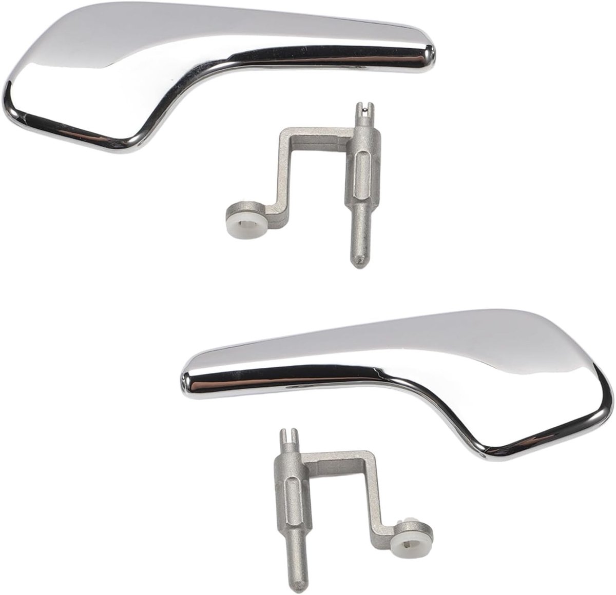 Deurhandgrepen voor Corsa D 2006-2014 - Links en Rechts - Chroom Geplateerd - Inclusief Verbindingsstang - Auto Onderdelen en Accessoires