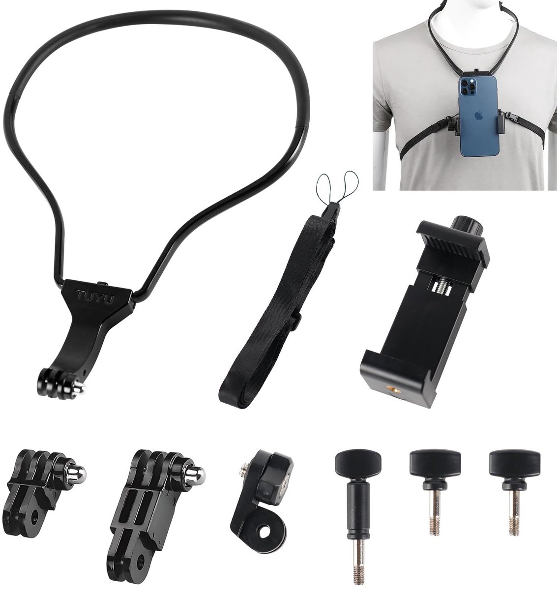 Elzusha - Telefoon Nekhouder voor Actiecamera's met Verstelbare Band