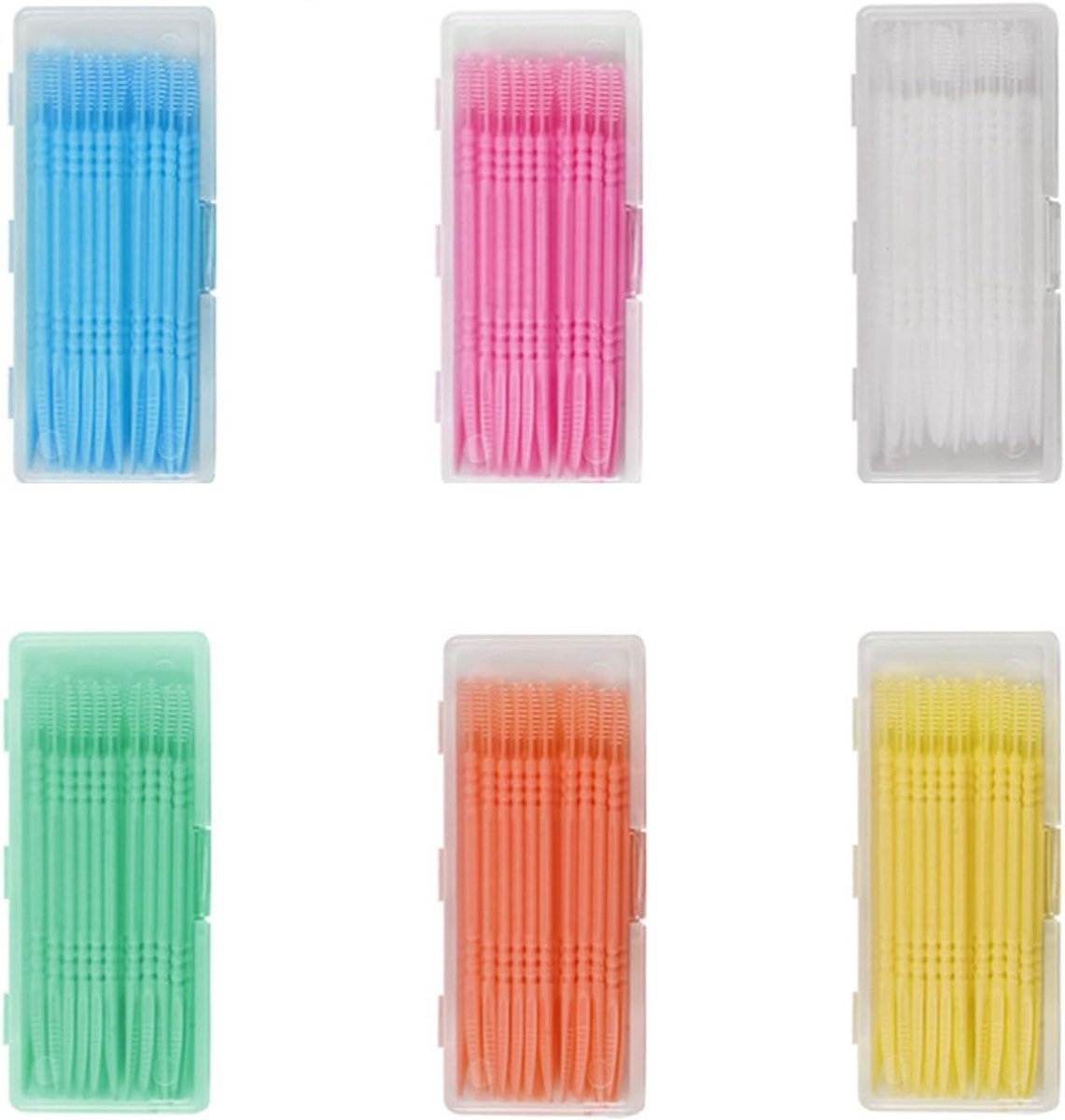 Dubbelzijdige plastic tandenstokers en tandenborstels, 240 stuks wegwerp interdentaal borstels, ideaal voor mondhygiëne en tandverzorging