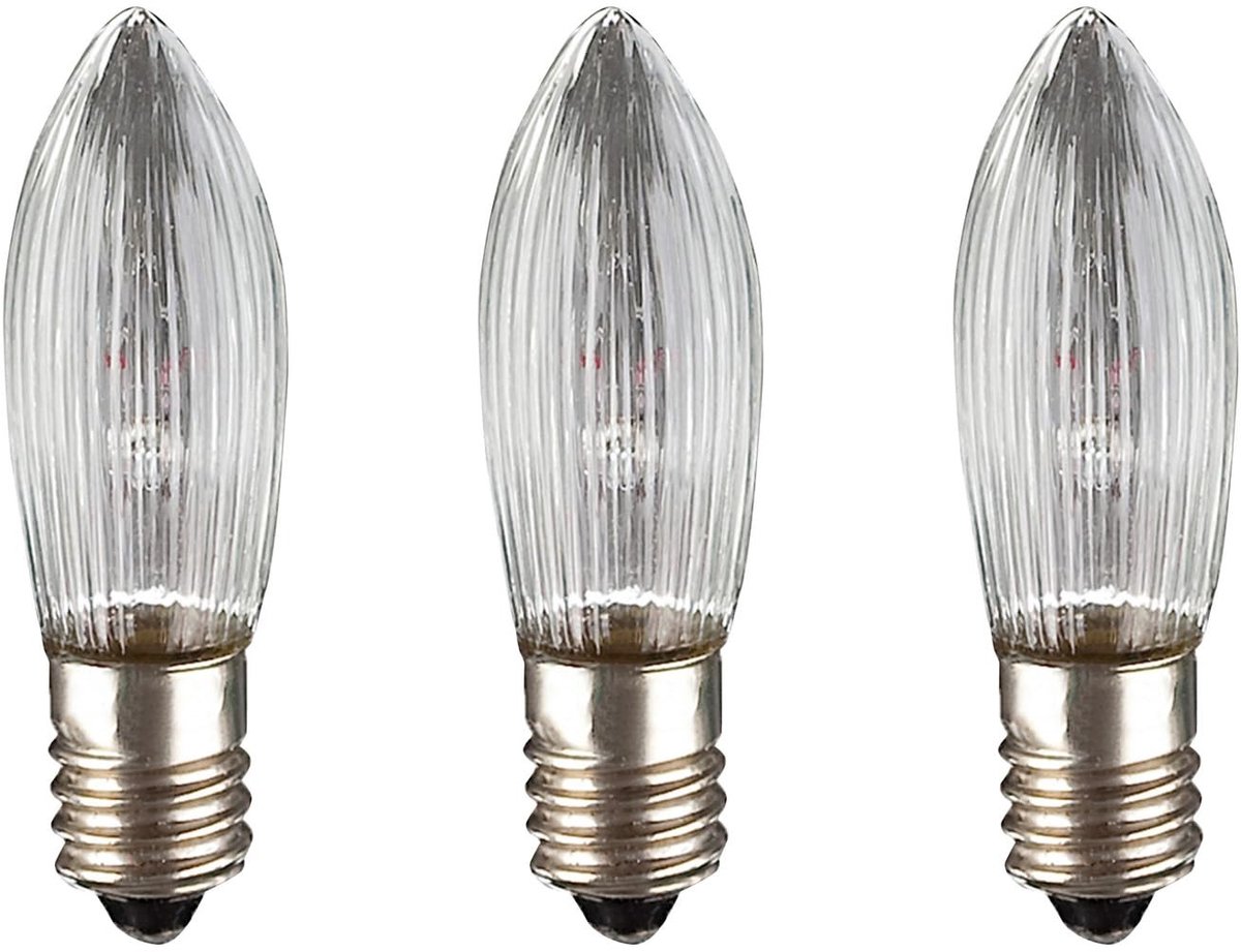 Elzusha - 3 LED Vervanglampen voor Kerstboomverlichting - 12V 0.3W