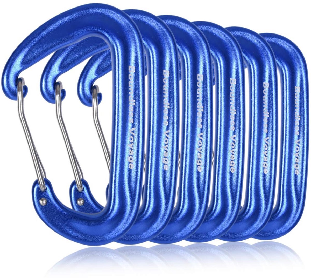 Elzusha - Set van 2/4/6 Aluminium Carabiners D-Type voor Camping
