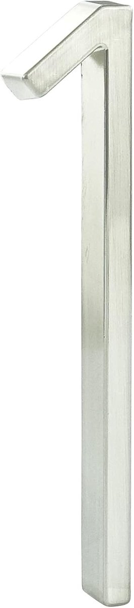 Moderne Vlotterende Huisnummer Plaquette 5" - Stijlvolle Deurnummers voor Adresweergave en Buitengebruik (Zilver, 1)