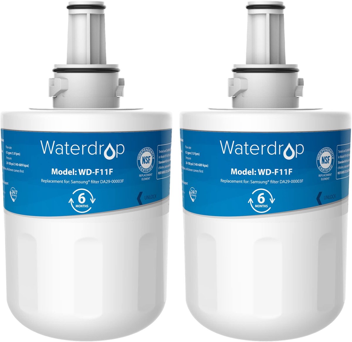 Elzusha - Waterfilter voor Koelkast, Vervangingsset van 2