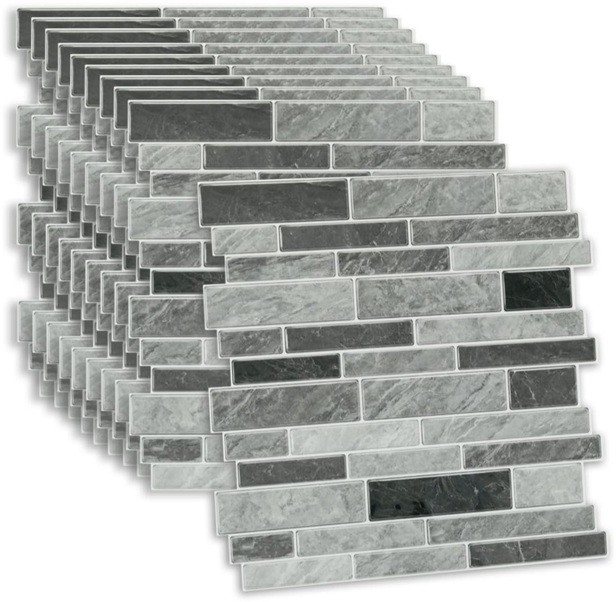 Elzusha - 10 Stuks Zelfklevende Tegelstickers Marmer 30.5 x 30.5 cm