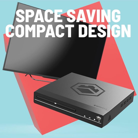 Compacte DVD Speler - Regio Vrije Speler - Films Kijken - Full HD Upscaling - 29.7 cm Breed - Zwart — afbeelding 5