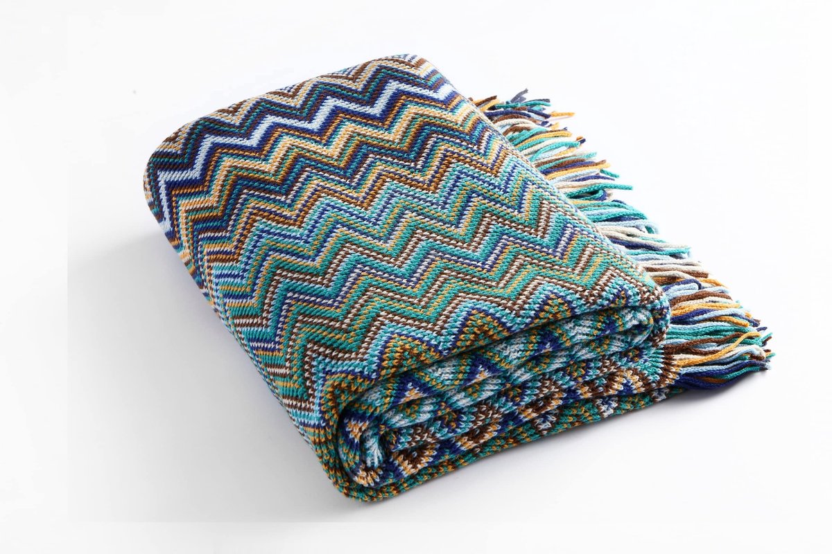 Solidchoice - Grote Blauwe Deken 130x230cm voor Sofa en Bed